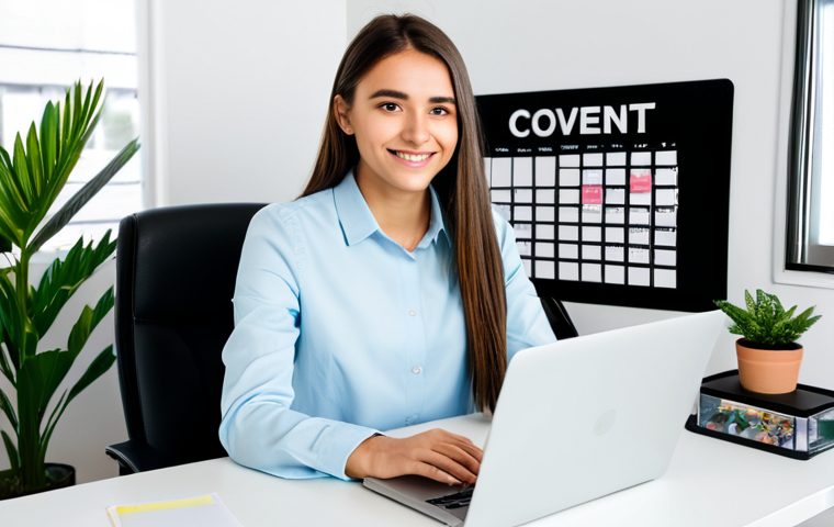소셜미디어마케터 실무 체크리스트 - Content Calendar Creation**

"A young professional, fully clothed in modest business casual attire, ...